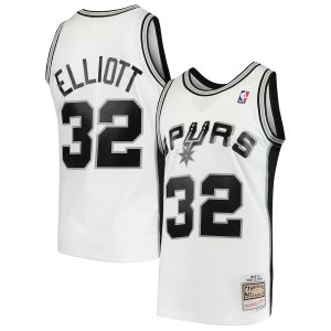 Men’s San Antonio Spurs Sean Elliott Mitchell & Ness White 1998/99 Hardwood Classics Swingman Jersey