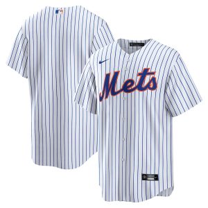 Men’s New York Mets Nike White Home Replica Team Jersey