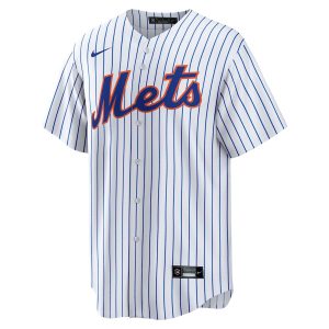 Men’s New York Mets Nike White Home Replica Team Jersey