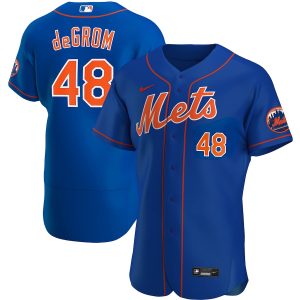 Men’s New York Mets Jacob deGrom Nike Royal Alternate Authentic Player Jersey