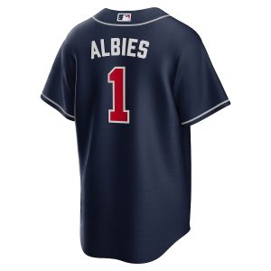 Men’s Atlanta Braves Ozzie Albies Nike Navy Alternate Replica Player Name Jersey