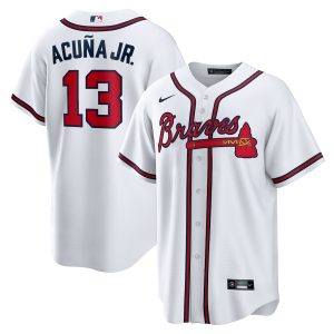 Men’s Atlanta Braves Ronald Acuna Jr. Nike White Home Replica Player Name Jersey