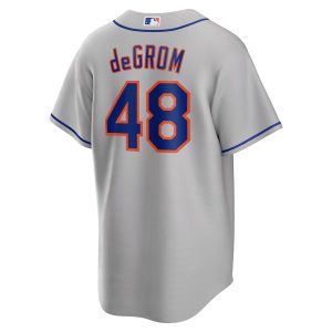 Men’s New York Mets Jacob deGrom Nike Gray Road Replica Player Name Jersey