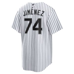 Men’s Chicago White Sox Eloy Jimenez Nike White Home Replica Player Name Jersey