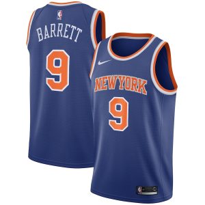 Men’s New York Knicks RJ Barrett Nike Blue Swingman Jersey – Icon Edition