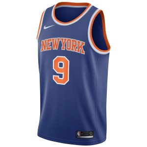 Men’s New York Knicks RJ Barrett Nike Blue Swingman Jersey – Icon Edition