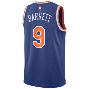 Men’s New York Knicks RJ Barrett Nike Blue Swingman Jersey – Icon Edition