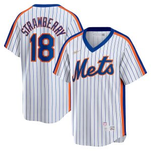 Men’s New York Mets Darryl Strawberry Nike White Home Cooperstown Collection Player Jersey