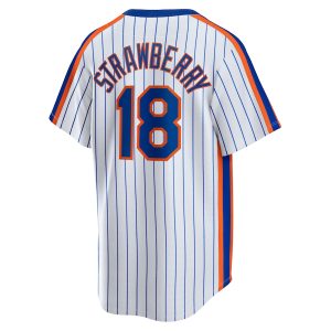 Men’s New York Mets Darryl Strawberry Nike White Home Cooperstown Collection Player Jersey