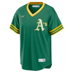 Men’s Oakland Athletics Reggie Jackson Nike Kelly Green Road Cooperstown Collection Player Jersey