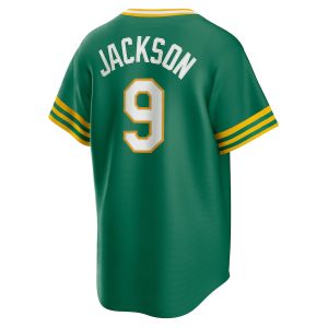 Men’s Oakland Athletics Reggie Jackson Nike Kelly Green Road Cooperstown Collection Player Jersey