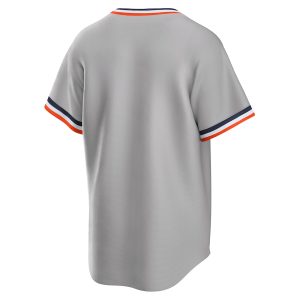 Men’s Detroit Tigers Nike Gray Road Cooperstown Collection Team Jersey