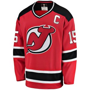 Men’s New Jersey Devils Jamie Langenbrunner Fanatics Branded Red Premier Breakaway Retired Player Jersey