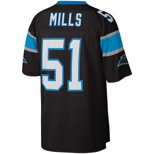 Men’s Carolina Panthers Sam Mills Mitchell & Ness Black Legacy Replica Jersey