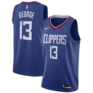 Men’s LA Clippers Paul George Nike Blue 2019/20 Swingman Jersey – Icon Edition