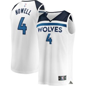 Men’s Minnesota Timberwolves Jaylen Nowell Fanatics Branded White Fast Break Replica Jersey – Association Edition