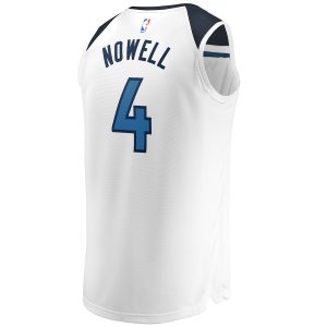 Men’s Minnesota Timberwolves Jaylen Nowell Fanatics Branded White Fast Break Replica Jersey – Association Edition