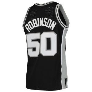 Men’s San Antonio Spurs David Robinson Mitchell & Ness Black 1991/92 Hardwood Classics Swingman Jersey