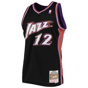 Men’s Utah Jazz John Stockton Mitchell & Ness Black 1998/99 Hardwood Classics Swingman Jersey