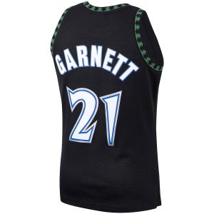 Men’s Minnesota Timberwolves Kevin Garnett Mitchell & Ness Black Hardwood Classics Swingman Jersey