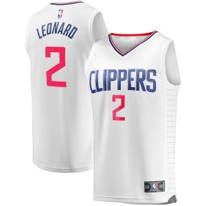 Men’s LA Clippers Kawhi Leonard Fanatics Branded White Fast Break Replica Player Jersey – Association Edition