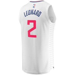 Men’s LA Clippers Kawhi Leonard Fanatics Branded White Fast Break Replica Player Jersey – Association Edition