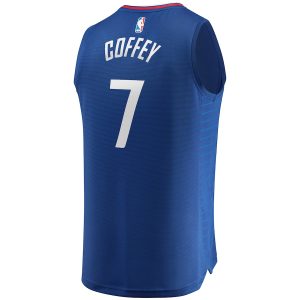 Men’s LA Clippers Amir Coffey Fanatics Branded Royal Fast Break Replica Jersey – Icon Edition