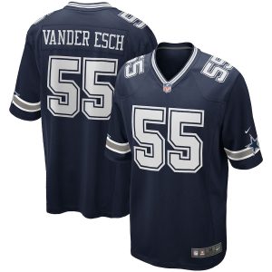 Men’s Dallas Cowboys Leighton Vander Esch Nike Navy Team Game Jersey