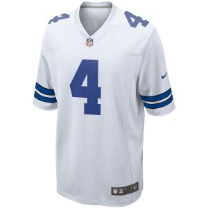 Men’s Dallas Cowboys Dak Prescott Nike White Game Team Jersey