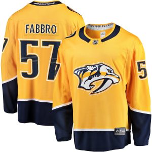 Men’s Nashville Predators Dante Fabbro Fanatics Branded Gold Replica Player Jersey