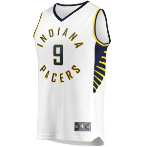 Men’s Indiana Pacers T.J. McConnell Fanatics Branded White Fast Break Player Replica Jersey – Association Edition