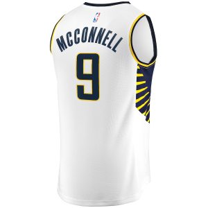 Men’s Indiana Pacers T.J. McConnell Fanatics Branded White Fast Break Player Replica Jersey – Association Edition