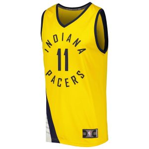 Men’s Indiana Pacers Domantas Sabonis Fanatics Branded Gold Fast Break Player Replica Jersey – Statement Edition