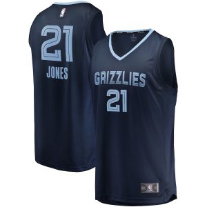 Men’s Memphis Grizzlies Tyus Jones Fanatics Branded Navy Fast Break Player Jersey – Icon Edition