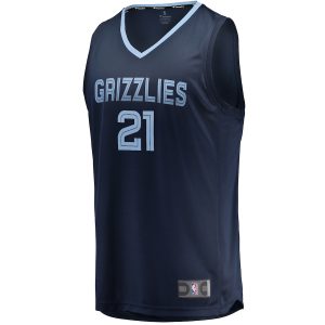 Men’s Memphis Grizzlies Tyus Jones Fanatics Branded Navy Fast Break Player Jersey – Icon Edition