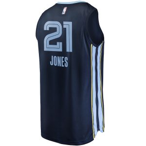 Men’s Memphis Grizzlies Tyus Jones Fanatics Branded Navy Fast Break Player Jersey – Icon Edition