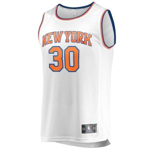 Men’s New York Knicks Julius Randle Fanatics Branded White Fast Break Player Replica Jersey – Association Edition