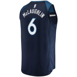 Men’s Minnesota Timberwolves Jordan McLaughlin Fanatics Branded Navy Fast Break Player Jersey – Icon Edition