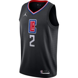 Men’s LA Clippers Kawhi Leonard Jordan Brand Black 2020/21 Swingman Jersey – Statement Edition