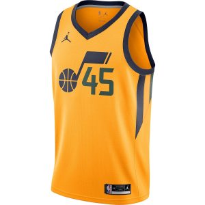 Men’s Utah Jazz Donovan Mitchell Jordan Brand Gold 2020/21 Swingman Jersey – Statement Edition