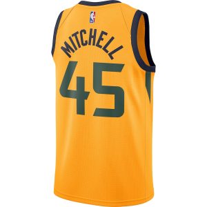 Men’s Utah Jazz Donovan Mitchell Jordan Brand Gold 2020/21 Swingman Jersey – Statement Edition