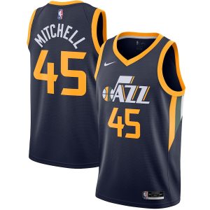 Men’s Utah Jazz Donovan Mitchell Nike Navy 2020/21 Swingman Jersey – Icon Edition