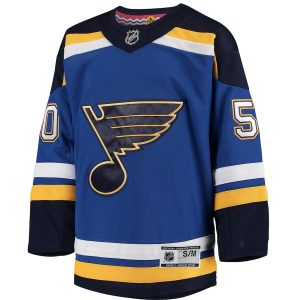 Youth St. Louis Blues Jordan Binnington Blue Home Premier Player Jersey