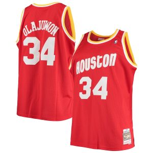 Men’s Houston Rockets Hakeem Olajuwon Mitchell & Ness Red 1993/94 Big & Tall Hardwood Classics Swingman Jersey