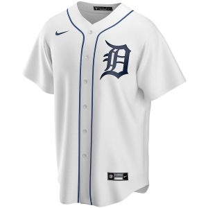 Men’s Detroit Tigers Nike White Home Replica Custom Jersey