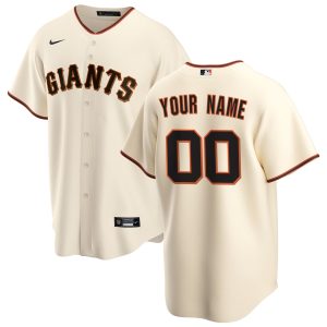 Men’s San Francisco Giants Nike Cream Home Replica Custom Jersey