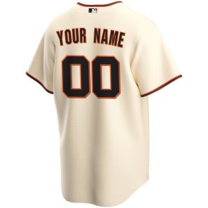 Men’s San Francisco Giants Nike Cream Home Replica Custom Jersey