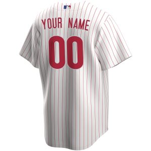 Men’s Philadelphia Phillies Nike White Home Replica Custom Jersey