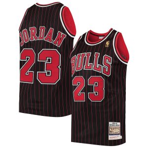 Men’s Chicago Bulls Michael Jordan Mitchell & Ness Black 1996/97 Hardwood Classics Authentic Jersey