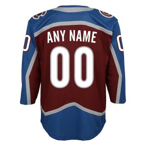 Youth Colorado Avalanche Burgundy Home Premier Custom Jersey